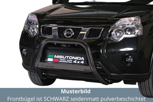 Frontbügel Edelstahl schwarz für Nissan X-Trail T31 2011 -2014 63mm