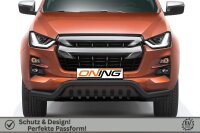 Frontschutzbügel breit Unterbodenschutz für Isuzu D-Max 3 2020-2024 schwarz 70mm Edelstahl mit Gutachten