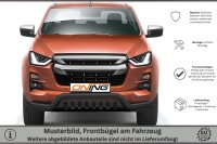 Frontschutzbügel breit Unterbodenschutz für Isuzu D-Max 3 2020-2024 schwarz 70mm Edelstahl mit Gutachten