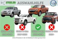 Frontschutzbügel breit für Isuzu D-Max 3 2020-2024 schwarz 60mm Edelstahl Gutachten