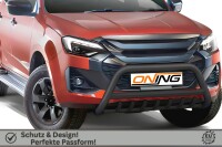 Frontschutzbügel mit Unterfahrschutz für Isuzu D-Max 3 2024- schwarz 70mm Edelstahl mit Gutachten