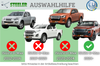Frontschutzbügel mit Unterfahrschutz für Isuzu D-Max 3 2024- schwarz 70mm Edelstahl mit Gutachten