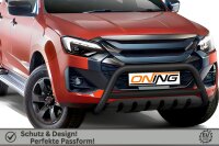 Frontschutzbügel mit Unterfahrschutz für Isuzu D-Max 3 2024- schwarz 70mm Edelstahl mit Gutachten