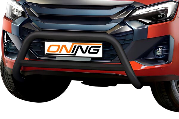 Frontschutzbügel mit Querstreben für Isuzu D-Max 3 2024- schwarz 70mm Edelstahl mit Gutachten