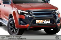 Frontschutzbügel mit Querstreben für Isuzu D-Max 3 2024- schwarz 70mm Edelstahl mit Gutachten