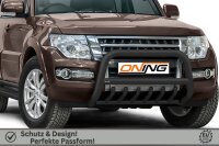 Frontbügel Unterbodenschutz für Mitsubishi Pajero V80 2015- SCHWARZ 70mm
