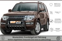 Frontbügel Unterbodenschutz für Mitsubishi Pajero V80 2015- SCHWARZ 70mm