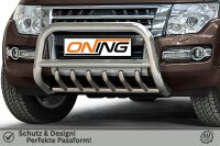 Kopie von Frontbügel mit Unterbodenschutz für Mitsubishi Pajero V80 2015- 70mm Gutachten