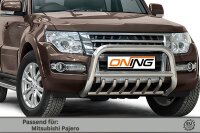 Kopie von Frontbügel mit Unterbodenschutz für Mitsubishi Pajero V80 2015- 70mm Gutachten