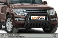 Frontbügel Unterfahrschutz für Mitsubishi Pajero V80 2015- SCHWARZ 70mm