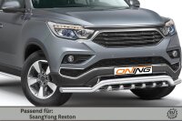 Frontschutzbügel breit Unterbodenschutz für SsangYong Rexton 2018-2021 70mm Gutachten breit