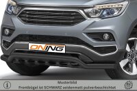 Frontschutzbügel breit Unterbodenschutz für SsangYong Rexton 2018-2021 schwarz 70mm Edelstahl mit Gutachten breit