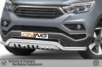 Frontschutzbügel breit Unterbodenschutz für SsangYong Rexton 2018-2021 70mm Gutachten breit