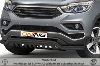 Frontschutzbügel breit Unterbodenschutz für SsangYong Rexton 2018-2021 schwarz 70mm Edelstahl mit Gutachten breit