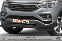 Frontschutzbügel breit für SsangYong Rexton 2018-2021 schwarz 70mm Edelstahl mit Gutachten breit