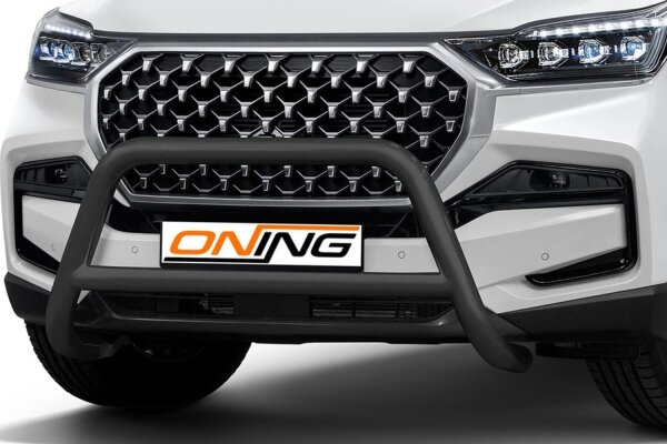 Frontschutzbügel mit Querstreben für SsangYong Rexton 2021- schwarz 70mm Edelstahl mit Gutachten