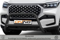 Frontschutzbügel mit Querstreben für SsangYong Rexton 2021- schwarz 70mm Edelstahl mit Gutachten