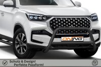 Frontschutzbügel mit Querstreben für SsangYong Rexton 2021- schwarz 70mm Edelstahl mit Gutachten