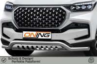 Frontschutzbügel breit Unterbodenschutz für SsangYong Rexton 2021- 70mm Gutachten breit