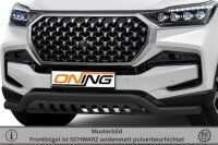 Frontschutzbügel breit Unterbodenschutz für SsangYong Rexton 2021- schwarz 70mm Edelstahl mit Gutachten breit