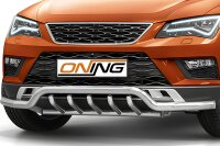 Frontbügel mit Unterfahrschutz für Seat Ateca 2016-2020 60mm breit Edelstahl Gutachten