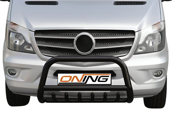 Frontbügel Unterbodenschutz für Mercedes Sprinter W906 13-18 SCHWARZ 70mm Gutachten