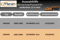 MARVING Auspuff "Master" schwarz lackiert + Aluhülle für KAWASAKI ZZ-R 600 93-96
