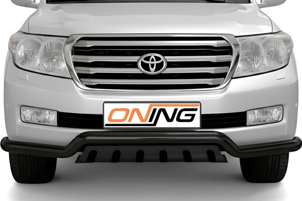 Frontschutzbügel breit Unterbodenschutz für Toyota Land Cruiser V8 J20 2007-2012 schwarz 76mm Edelstahl mit Gutachten