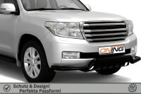 Frontschutzbügel breit Unterbodenschutz für Toyota Land Cruiser V8 J20 2007-2012 schwarz 76mm Edelstahl mit Gutachten
