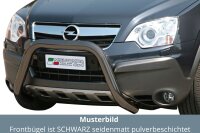 Frontbügel Edelstahl schwarz für Opel Antara 2007 - 2010 76mm mit Gutachten
