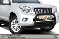 Frontbügel SCHWARZ mit Unterfahrschutz für Toyota Land Cruiser J15 2010-2013 70mm Gutachten