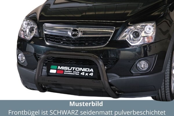 Frontbügel Edelstahl schwarz für Opel Antara 2011 - 63mm mit Gutachten Frontschutzbügel