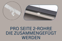 Schwellerrohre SCHWARZ ohne Tritt für Mercedes Sprinter L2 W907 W910 Edelstahl Ø63mm TÜV