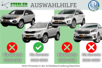 Frontbügel mit Unterfahrschutz für KIA Sorento II 2012-2014 SCHWARZ 70mm breit