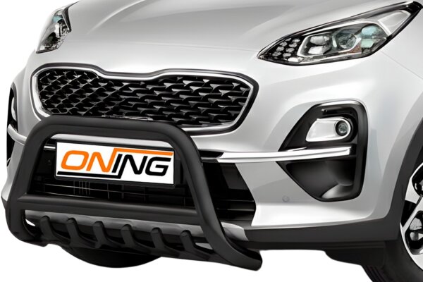 Frontbügel mit Unterbodenschutz für KIA Sportage 2018-2021 SCHWARZ 70mm Gutachten