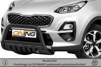 Frontbügel mit Unterfahrschutz für KIA Sportage 2018-2021 SCHWARZ 70mm Edelstahl Gutachten