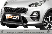 Frontbügel mit Querstreben für KIA Sportage 2018-2021 SCHWARZ 70mm Edelstahl Gutachten