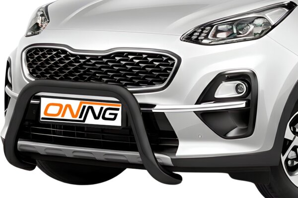 Frontbügel für KIA Sportage 2018-2021 SCHWARZ 70mm Frontschutzbügel Bullbal Gutachten