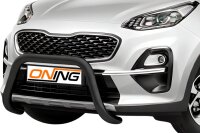Frontbügel für KIA Sportage 2018-2021 SCHWARZ 70mm Frontschutzbügel Bullbal Gutachten