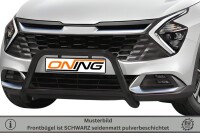 Frontbügel mit Querstreben für KIA Sportage NQ5 2021- SCHWARZ 60mm Edelstahl Gutachten