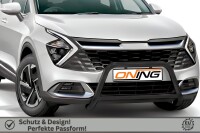 Frontbügel mit Querstreben für KIA Sportage NQ5 2021- SCHWARZ 60mm Edelstahl Gutachten