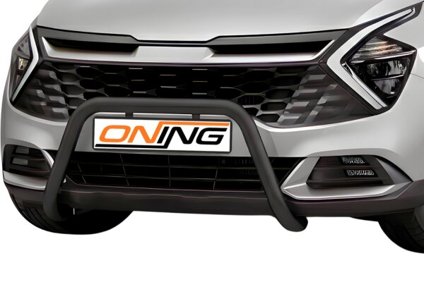 Frontbügel für KIA Sportage NQ5 2021- SCHWARZ 60mm Frontschutzbügel Bullbal Gutachten