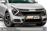 Frontbügel für KIA Sportage NQ5 2021- SCHWARZ 60mm Frontschutzbügel Bullbal Gutachten