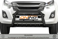 Frontbügel mit Unterbodenschutz für Isuzu D-Max II 2017-2020 SCHWARZ 70mm Gutachten