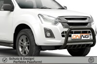 Frontbügel mit Unterbodenschutz für Isuzu D-Max II 2017-2020 SCHWARZ 70mm Gutachten