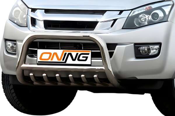 Frontbügel mit Unterbodenschutz für Isuzu D-Max II 2017-2020 70mm Edelstahl Gutachten