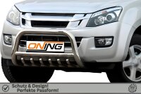 Frontbügel mit Unterbodenschutz für Isuzu D-Max II 2017-2020 70mm Edelstahl Gutachten