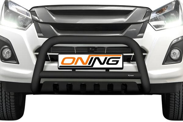 Frontbügel mit Unterfahrschutz für Isuzu D-Max II 2017-2020 SCHWARZ 70mm Gutachten