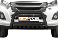 Frontbügel mit Unterfahrschutz für Isuzu D-Max II 2017-2020 SCHWARZ 70mm Gutachten