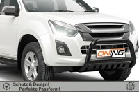 Frontbügel mit Unterfahrschutz für Isuzu D-Max II 2017-2020 SCHWARZ 70mm Gutachten
